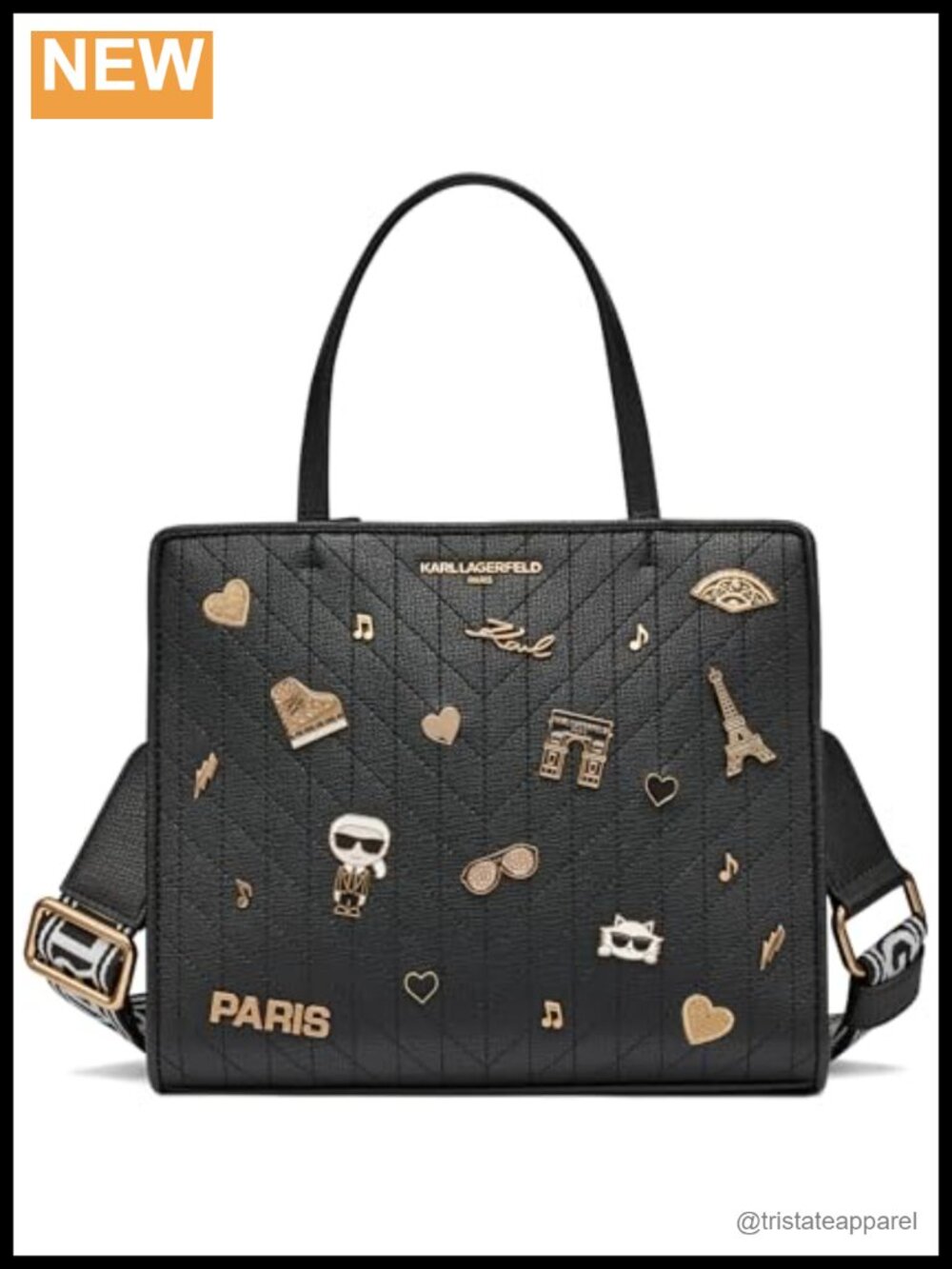 Maybelle Pins Satchel Bag with Adjustable Strap